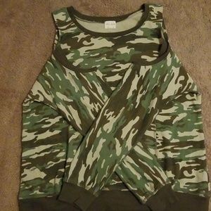 Designer camo sweatshirt